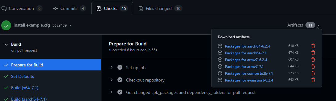 GitHub Actions Checks tab